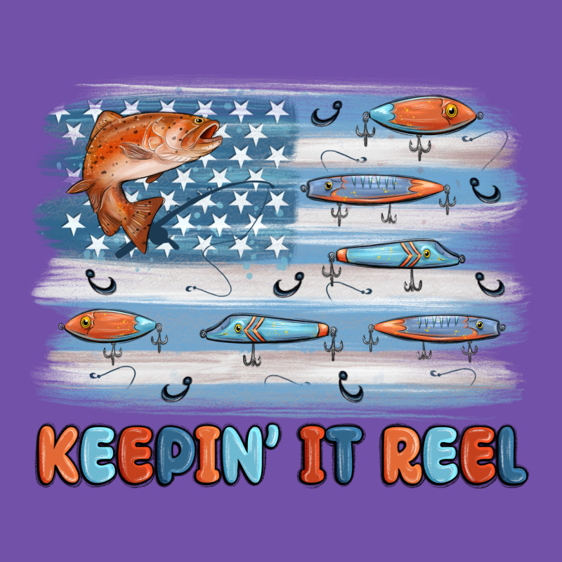 Fishing Lure Flag Keepin' It Reel Premium Sweatshirt by MaliasSmallBusiness | Teevron