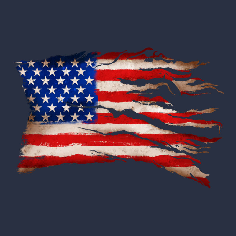 Tattered American Flag Heavyweight Sweatshirt by Zillion Design Studio | Teevron