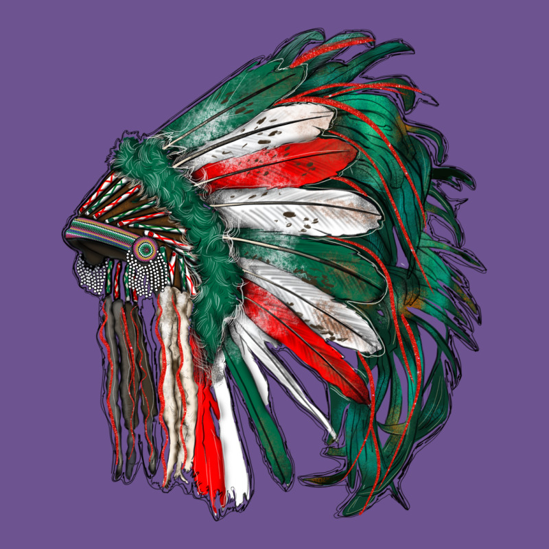 Mexican Flag Indian Headdress Vintage Tee by RanaPortraitStore | Teevron