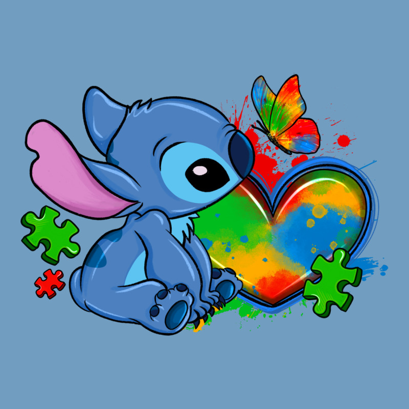Autism Stitch Heart Urban Heavy Tee by Zillion Design Studio | Teevron