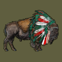 Mexican Bison With Indian Headdress Vintage Tee | Teevron