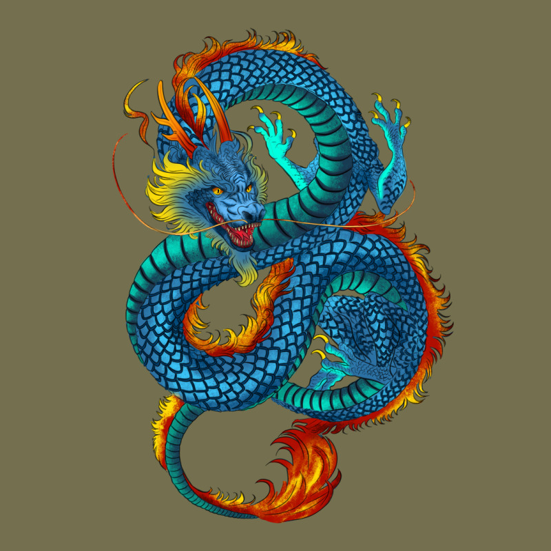 Blue Dragon Vintage Hoodie by RanaPortraitStore | Teevron