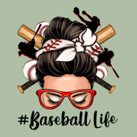 Baseball Life Messy Bun Urban Heavy Tee | Teevron