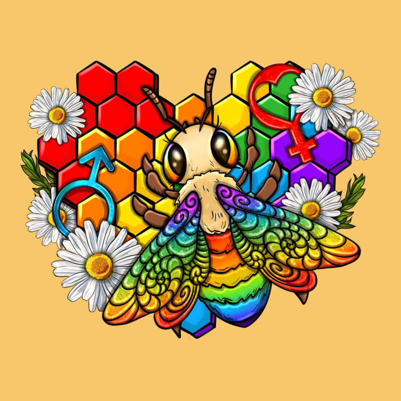Pride Bee With Daisy Lgbtq Vintage Hoodie by texasbilliewilder | Teevron