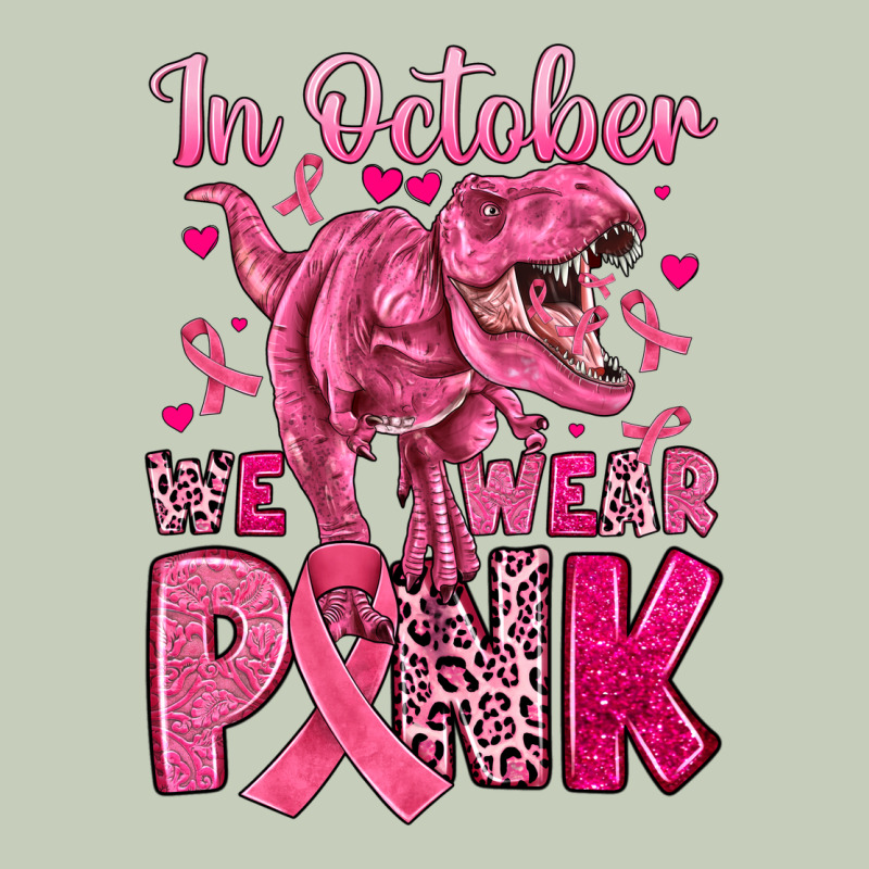 In October We Wear Pink Dinosaur Long Sleeve Tee by JahusDesignShop | Teevron
