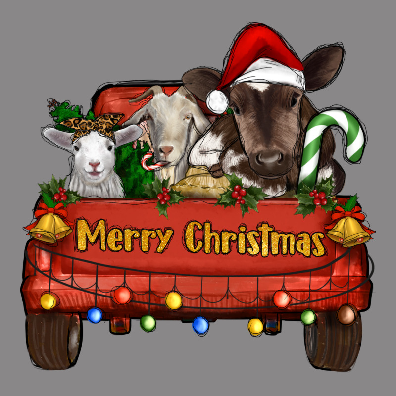 Merry Christmas Truck Animals Vintage Tee by RanaPortraitStore | Teevron