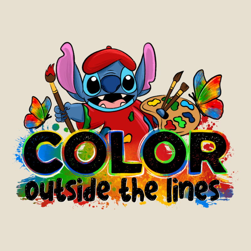 Color Outside The Lines Autism Stitch Urban Heavy Tee by Zillion Design Studio | Teevron