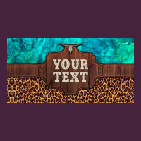 Preview Custom Name Turquoise Stone Leopard Bull Skull License Plate Premium Tee | Teevron