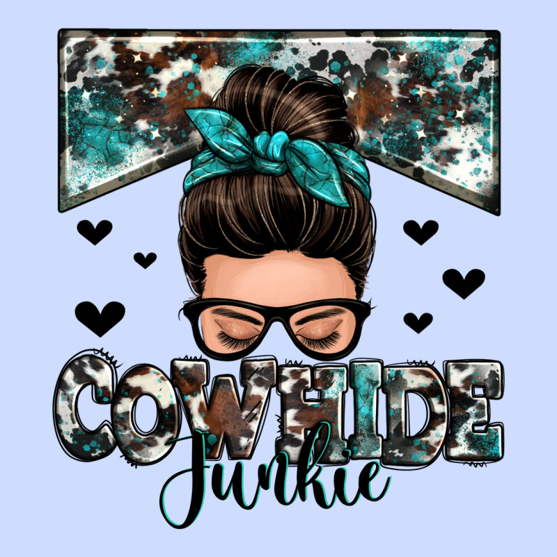 Cowhide Junkie Messy Bun Urban Heavy Tee by Zillion Design Studio | Teevron