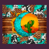 Sunflower Desert Cactus Turquoise Crescent Premium Tee | Teevron