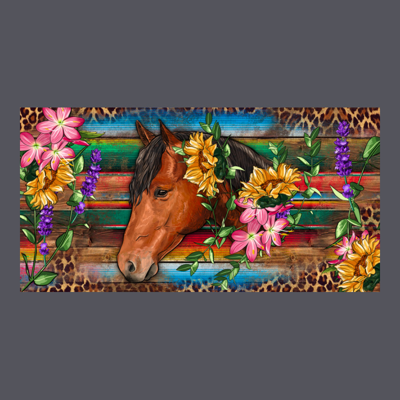 Brown Horse With Flowers And Leopard Vintage Hoodie by RanaPortraitStore | Teevron