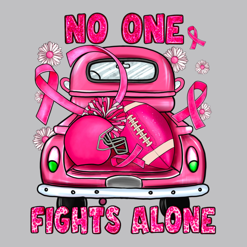 Breast Cancer No One Fights Alone Truck Football Long Sleeve Tee by JahusDesignShop | Teevron