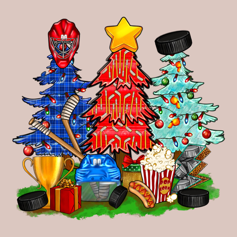 Christmas With Ice Hockey Trees Premium Hoodie by BundleAndBundleShop | Teevron