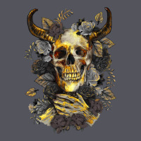 Bull Human Skull With Gold Roses Vintage Hoodie | Teevron