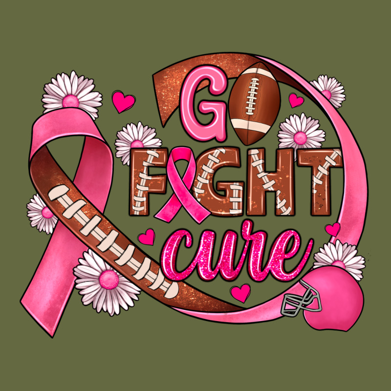 Breast Cancer Go Fight Cure Football Long Sleeve Tee by JahusDesignShop | Teevron