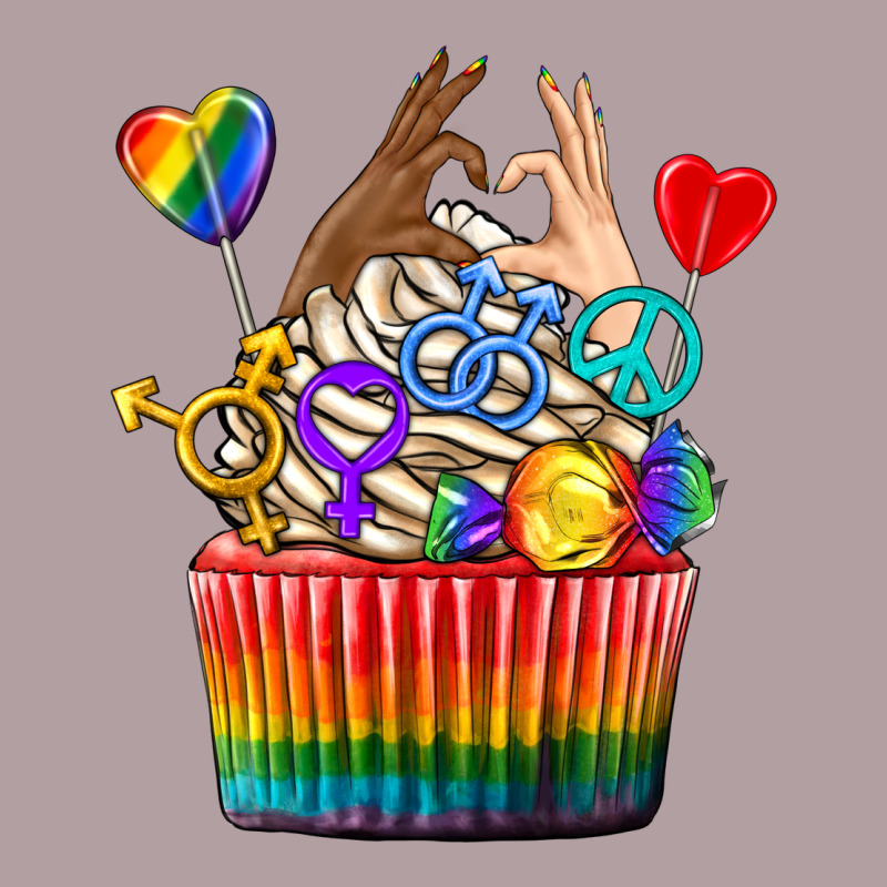 Pride Rainbow Cupcake Vintage Hoodie by texasbilliewilder | Teevron