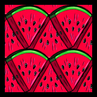 Watermelon Slices Seamless Pattern Zipper Hoodie | Teevron