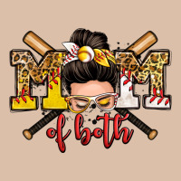 Mom Of Both Baseball And Softball Messy Bun Urban Heavy Tee | Teevron