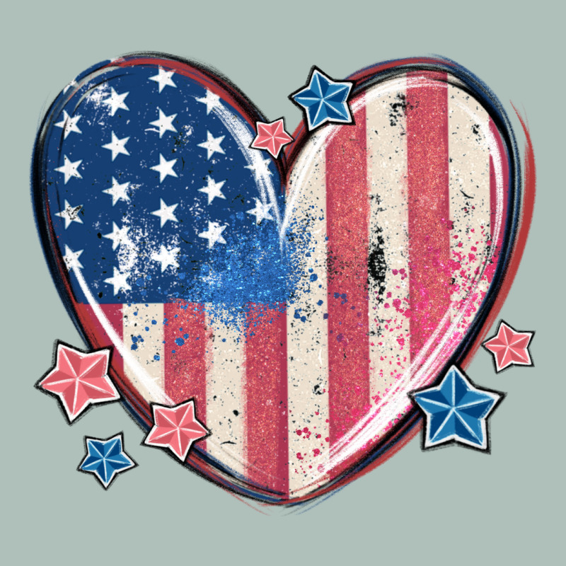 Usa Heart Heavyweight Hoodie by MaliasSmallBusiness | Teevron