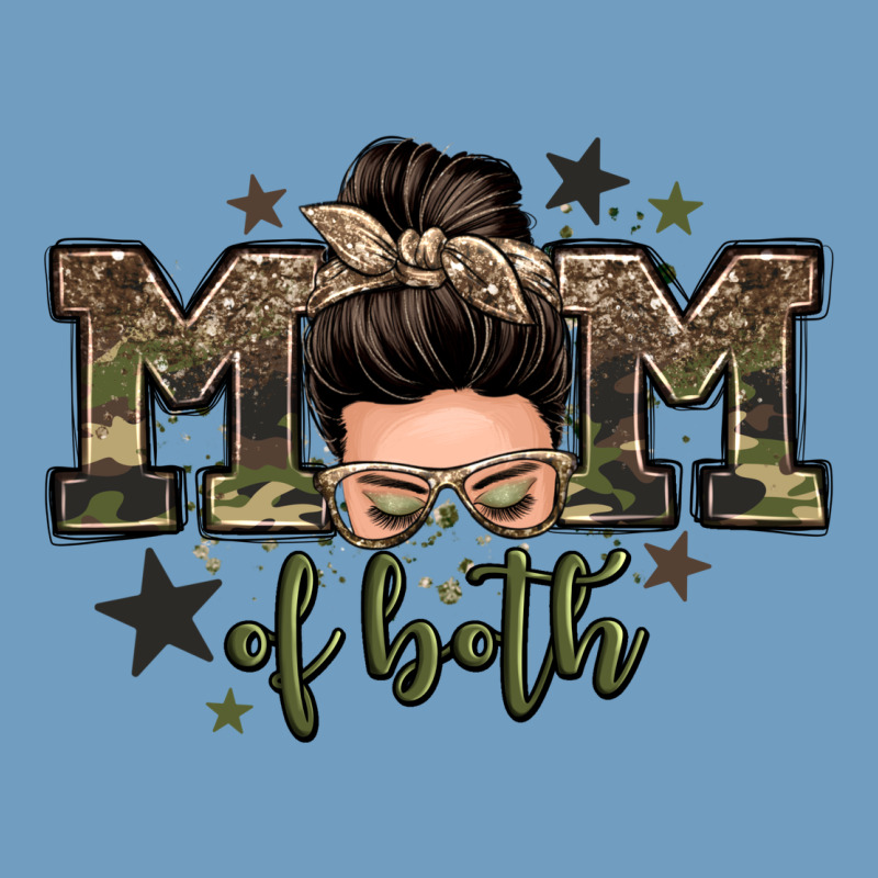 Mom Of Both Boys Messy Bun Urban Heavy Tee by Zillion Design Studio | Teevron