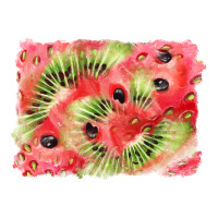Watermelon Strawberry Kiwi Background Urban Heavy Tee | Teevron