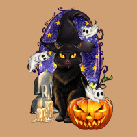 Halloween Cat And Pumpkin Vintage Tee | Teevron
