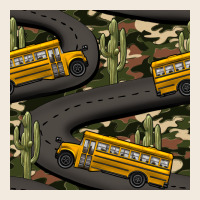Cactus Camouflage School Bus Seamless Pattern Zipper Hoodie | Teevron