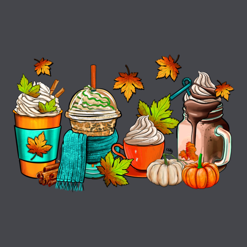 Fall Coffee Cups Long Sleeve Tee by AdoDesignShop | Teevron