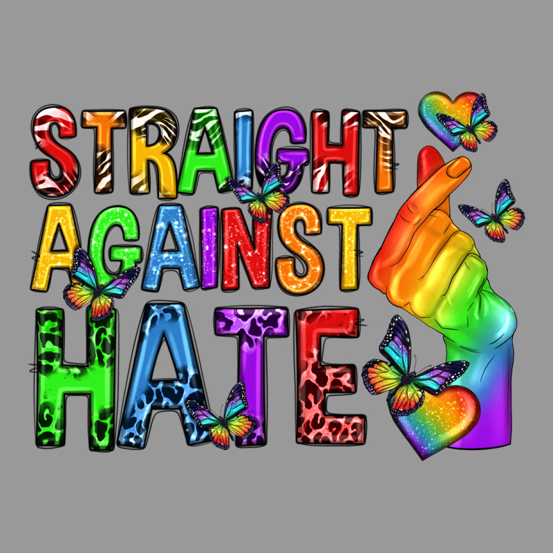 Straight Against Hate Pride Lgbtq Vintage Hoodie by texasbilliewilder | Teevron