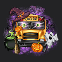 Halloween School Bus Vintage Tee | Teevron