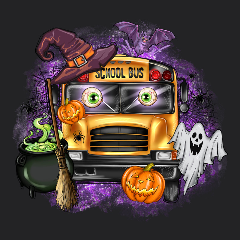 Halloween School Bus Vintage Tee by texasbilliewilder | Teevron