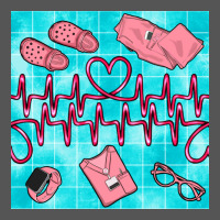 Nurse Heart Beat Seamless Pattern Zipper Hoodie | Teevron