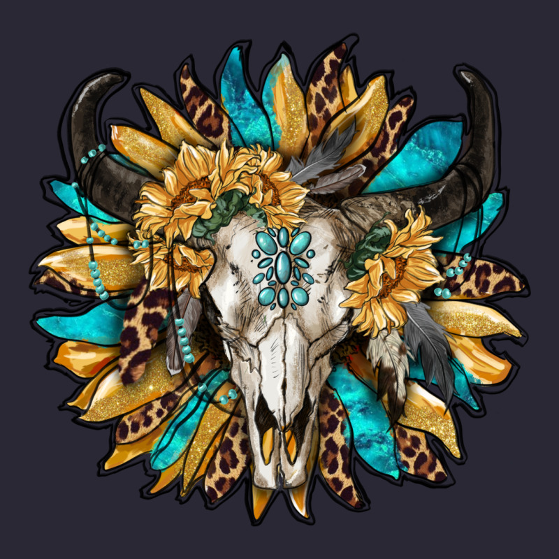 Bull Skull With Sunflower Vintage Tee by RanaPortraitStore | Teevron