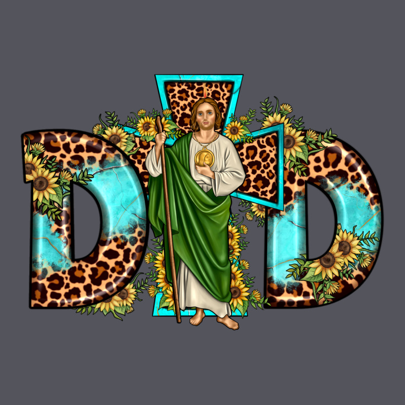 Dad San Judas Sunflower Leopard Turquoise Vintage Hoodie by JahusDesignShop | Teevron