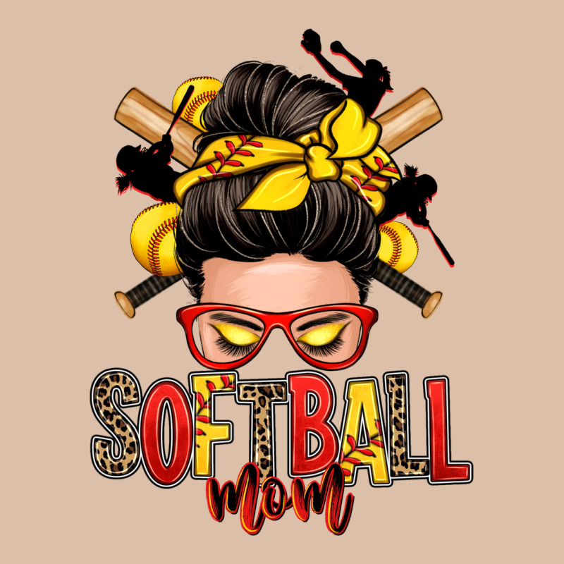Softball Mom Messy Bun Urban Heavy Tee by Zillion Design Studio | Teevron