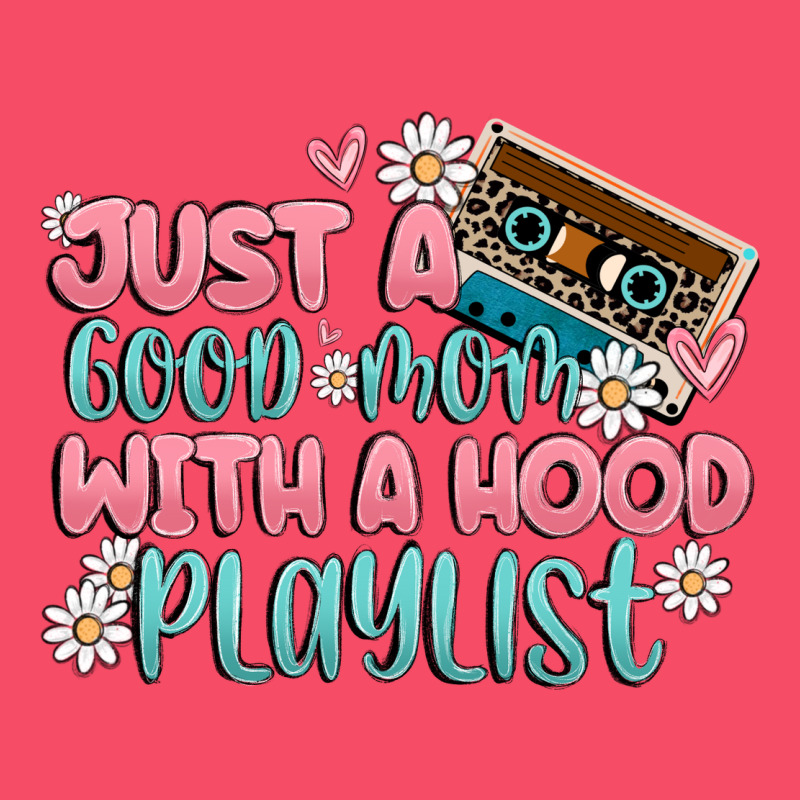 Just A Good Mom With A Hood Playlist Premium Sweatshirt by MaliasSmallBusiness | Teevron