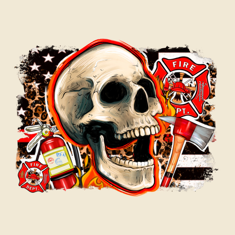 Firefighter Skull Ladies Tee by AdoDesignShop | Teevron