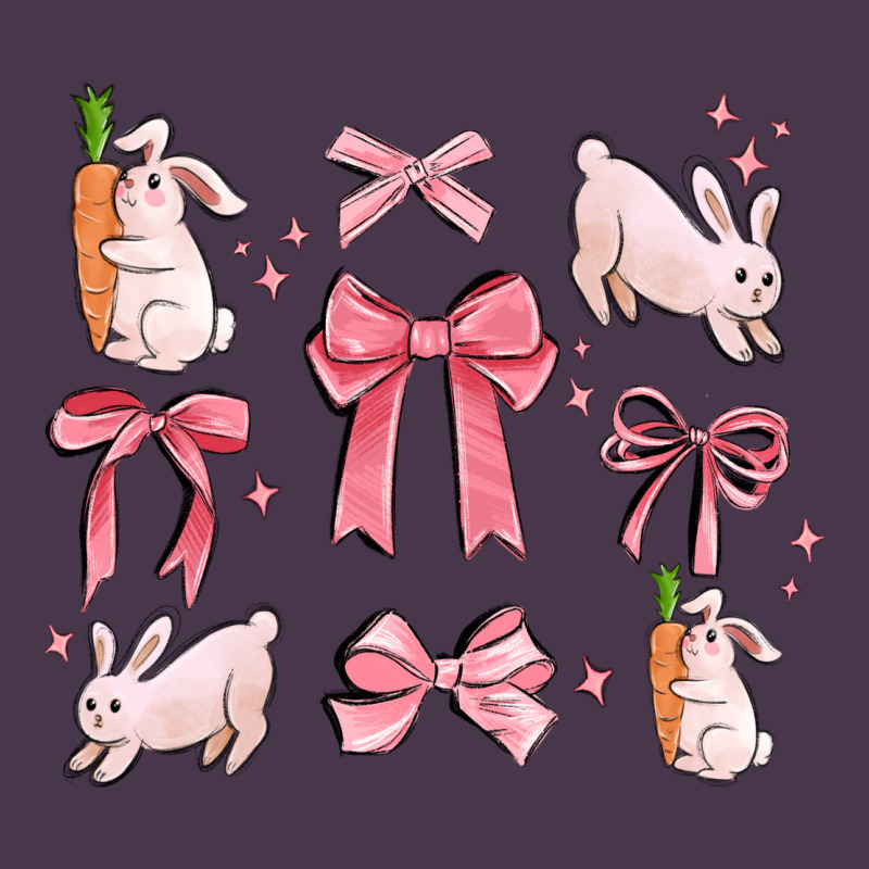 Pink Ribbons With Rabbits Heavyweight Hoodie by MaliasSmallBusiness | Teevron