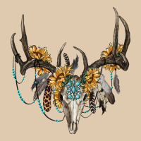 Boho Deer Skull Sunflowers And Gemstone Heavyweight Sweatshirt | Teevron