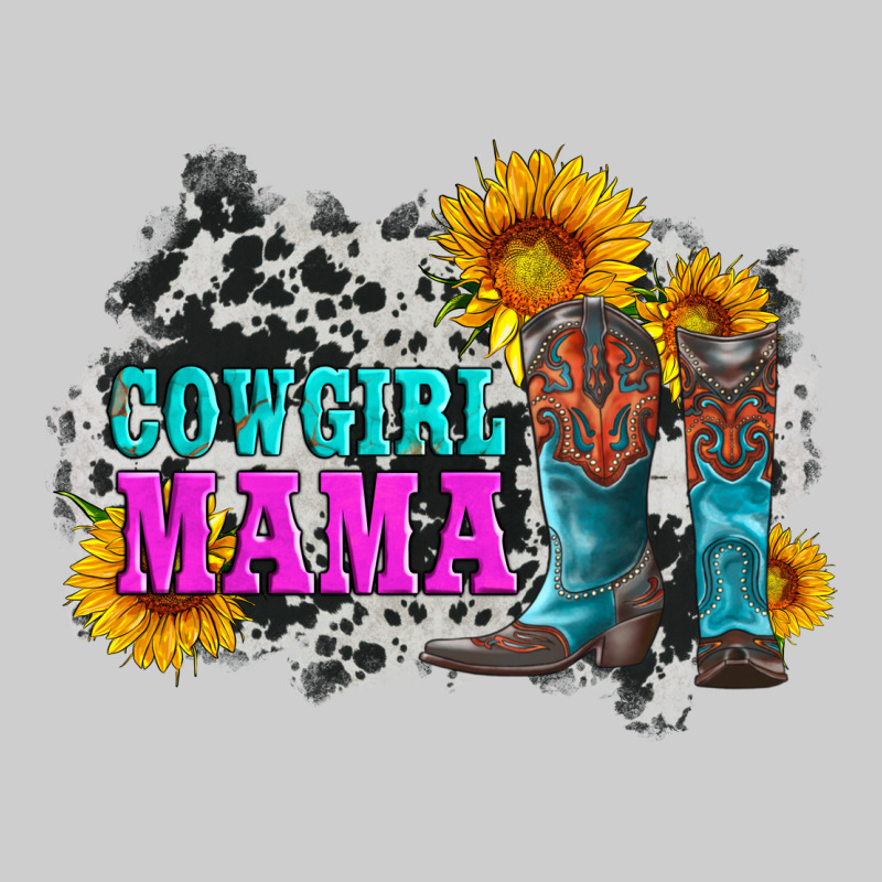 Cowgirl Mama With Boots And Sunflowers And Cowhide Premium Tee by Artiststas | Teevron