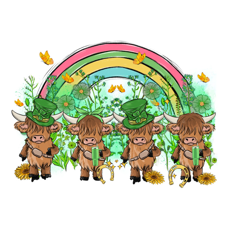 St Patrick's Day Baby Highland Cow Heavyweight Hoodie by MaliasSmallBusiness | Teevron