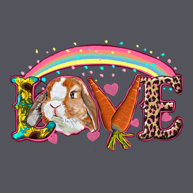 Easter Bunny Love With Rainbow Vintage Hoodie by RanaPortraitStore | Teevron