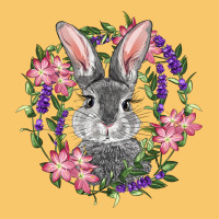 Easter Bunny With Floral Wreath Vintage Hoodie | Teevron