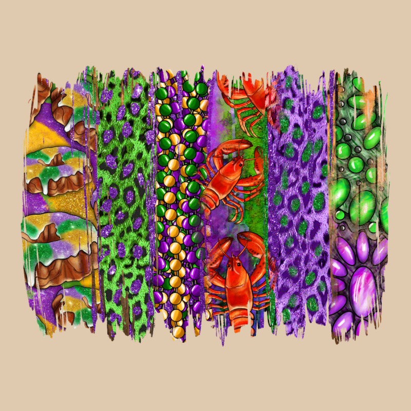 Mardi Gras Brush Strokes King Cake And Craw Fish Heavyweight Sweatshirt by RanaPortraitStore | Teevron