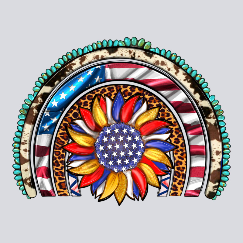 Sunflower American Flag Leopard Gemstone Cowhide Rainbow Zipper Hoodie by Artiststas | Teevron