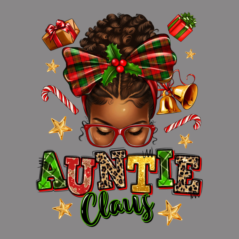 Auntie Claus Afro Messy Bun Vintage Tee by texasbilliewilder | Teevron