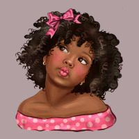 Afro Black Girlchild Kiss With Bow Vintage Hoodie | Teevron