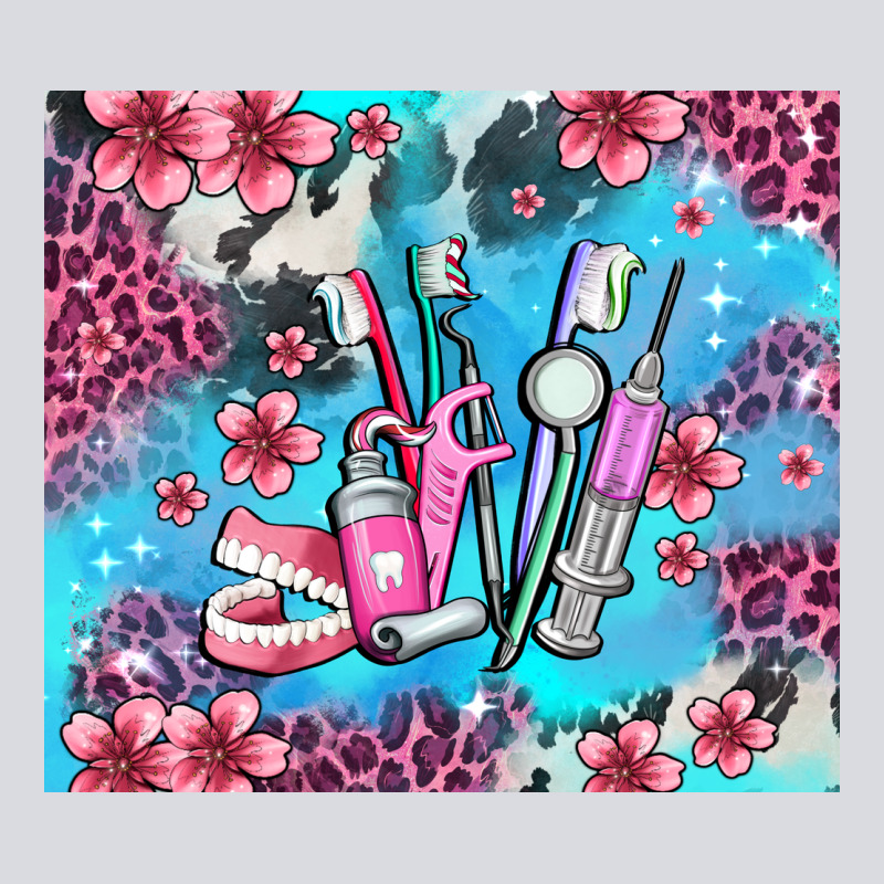 Dentist Element With Flowers Zipper Hoodie by AdoDesignShop | Teevron