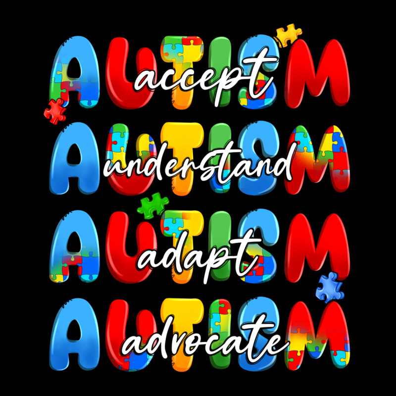 Autism Accept Understand Adopt Advocate Long Sleeve Tee by JahusDesignShop | Teevron