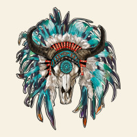 Indian Headdress With Bull Skull Vintage Tee | Teevron